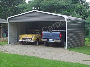 Regular Roof Style Carport with Sides Closed